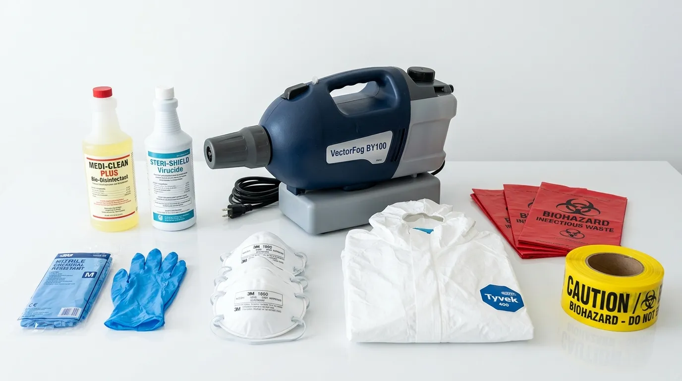 Professional biohazard remediation crew working in Forestdale